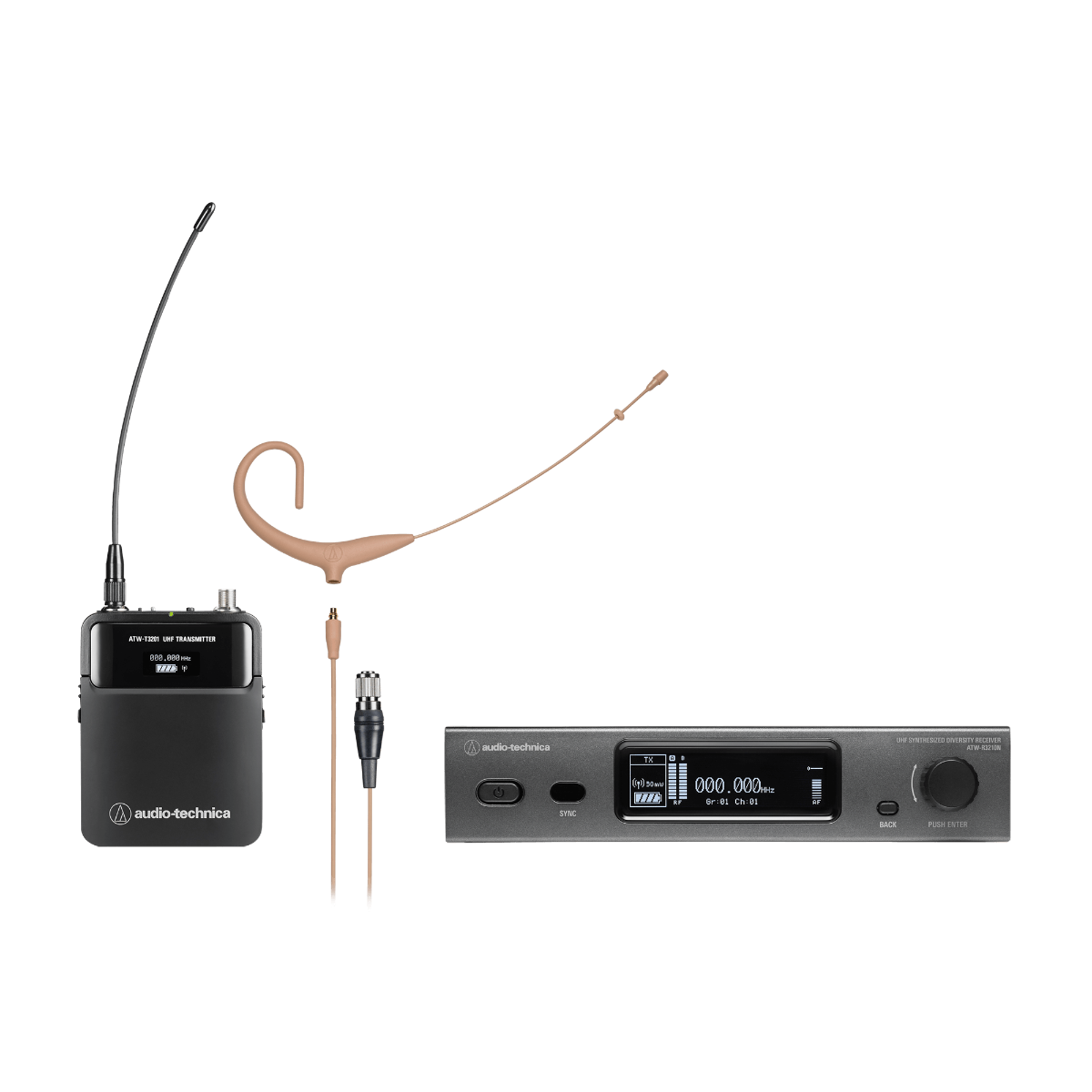 3000 Series Wireless Headworn Microphone System (Network-Enabled) ATW-3211N892XTH