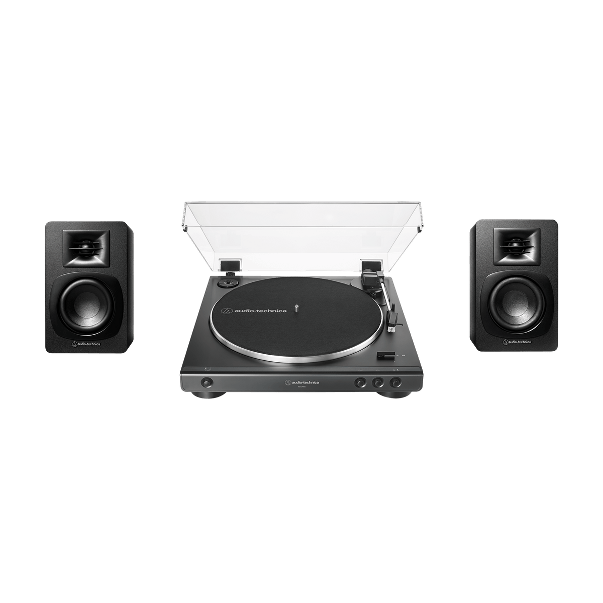 Automatic Belt-Drive Turntable and Speaker Bundle AT-LP60X-BDL3X
