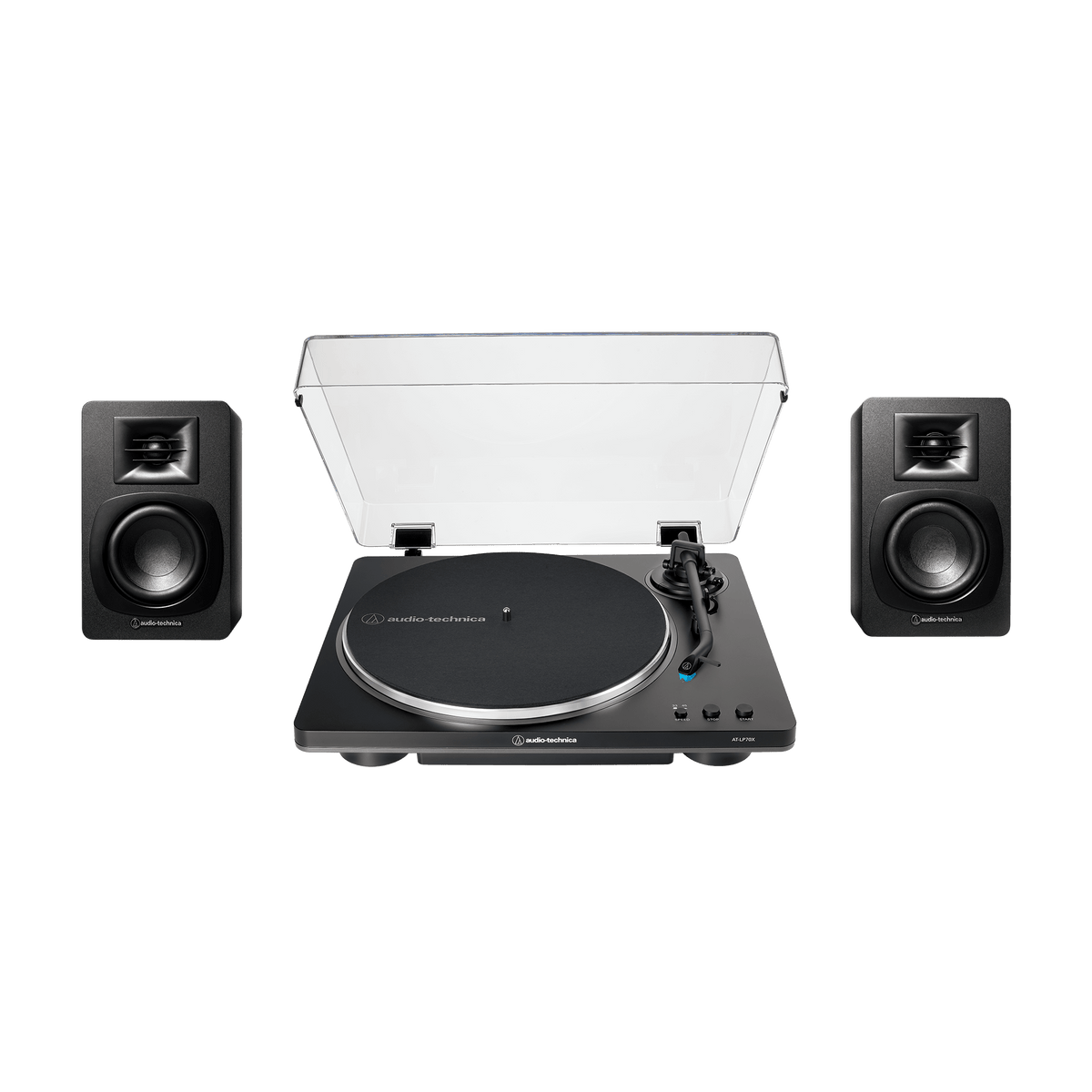 Automatic Belt-Drive Turntable and Speaker Bundle AT-LP70X-BDL3X